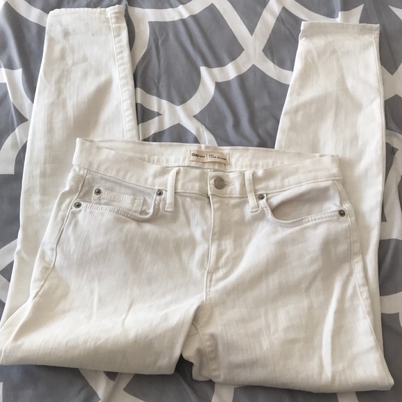 GAP Denim - GAP 1969 true skinny white jeans cropped